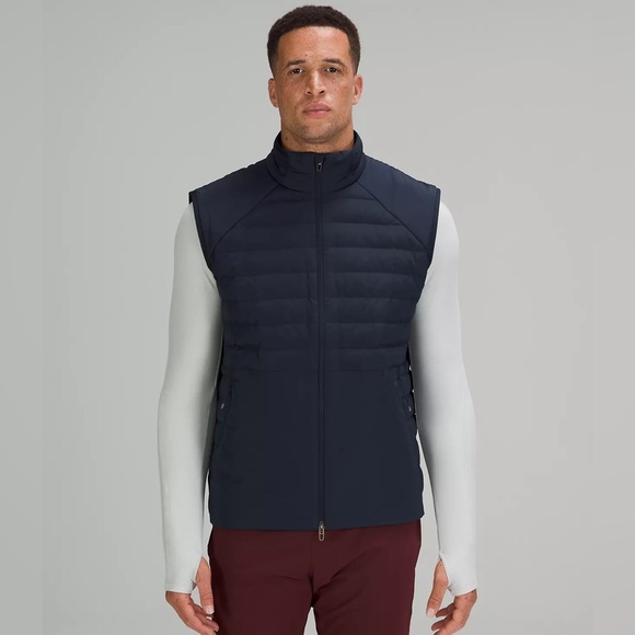 Lululemon Men’s Down for It All 700-Fill Goose Down Vest True Navy Medium - Picture 1 of 14